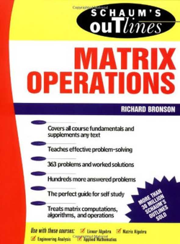 Theory and Problems of Matrix Operations(Richard Bronson)(McGraw-Hill 1989)