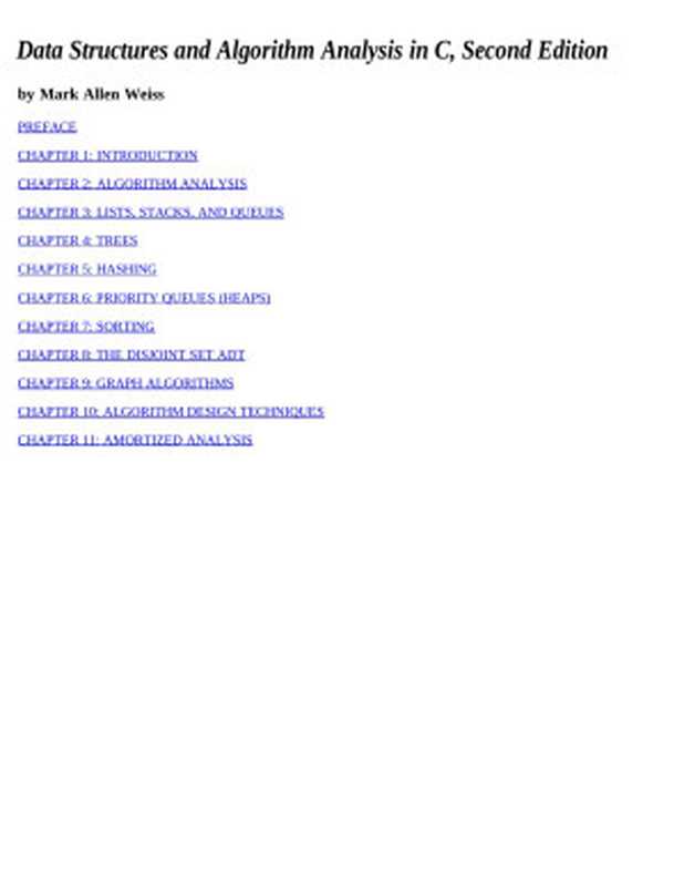 Data Structures and Algorithm Analysis in C, Second Edition(Mark Allen Weiss)(2010)