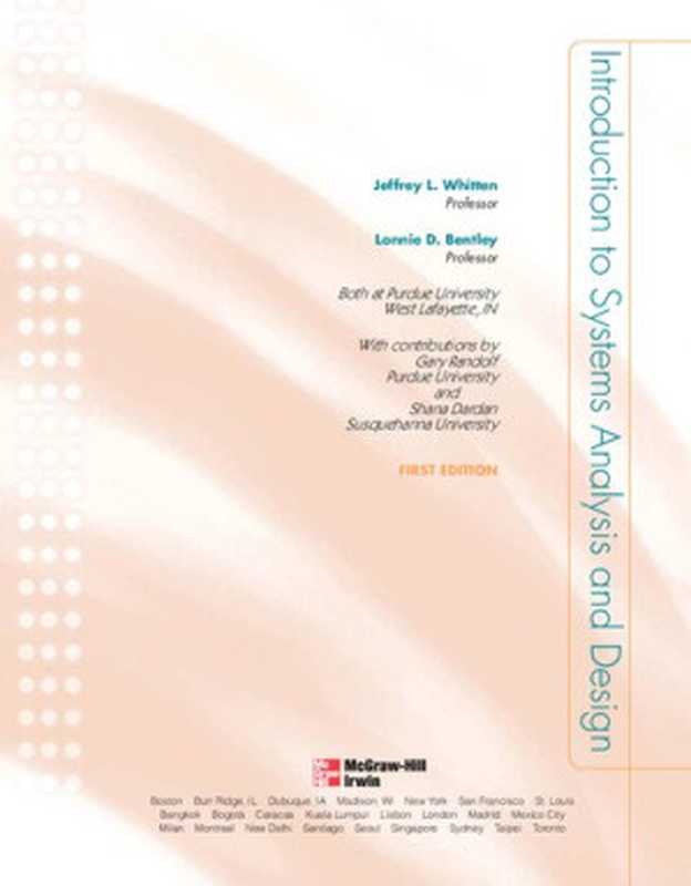 Introduction to Systems Analysis & Design（Jeffrey Whitten， Lonnie Bentley）（McGraw-Hill Education 2007）