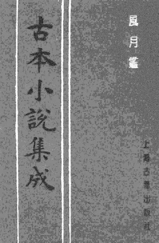 古本小说集成 2080 [清]吴贻先-风月鉴（抄本）（上海古籍出版社1994）（[清]吴贻先）（2017）