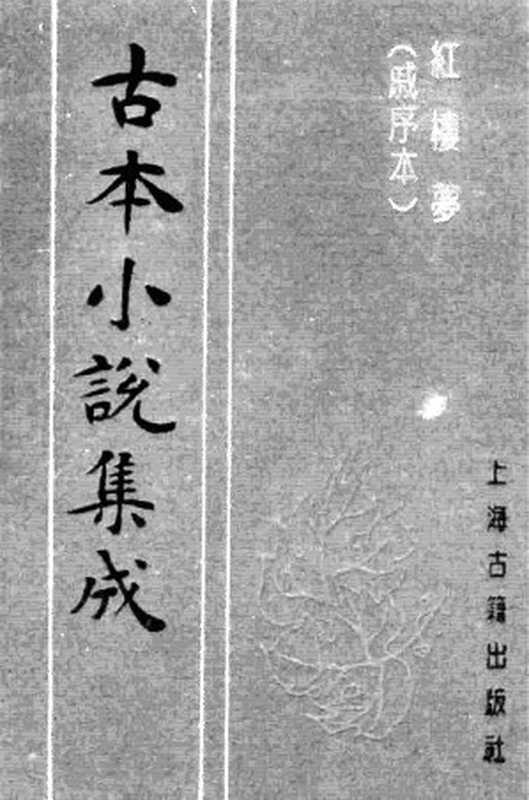 古本小说集成 3024 [清]曹雪芹-红楼梦（戚序本）（有正书局刊）（一）（上海古籍出版社1994）（[清]曹雪芹）（2016）