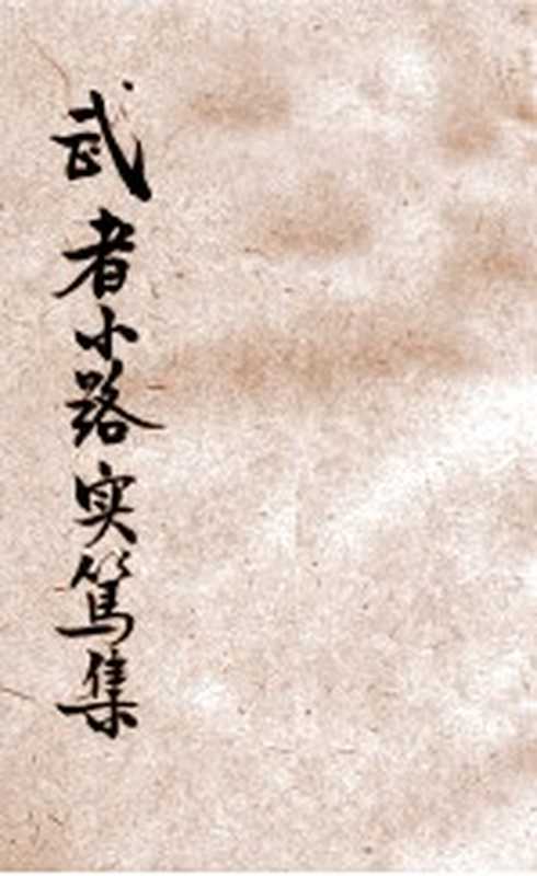 武者小路实笃集((日)武者小路实笃著;周作人等译;小说月报社编辑)(商务印书馆 1925)
