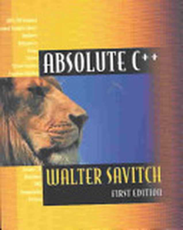 Absolute C++ CodeMate Enhanced Edition(Walter Savitch)(Addison-Wesley 2003)