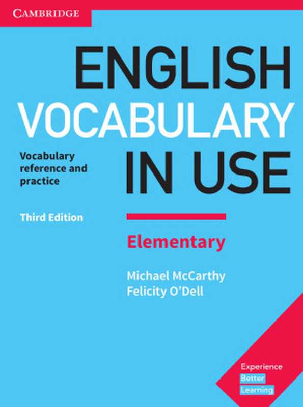English Vocabulary in Use Elementary Book with Answers Vocabulary Reference and Practice 3rd Edition(Michael McCarthy Felicity O