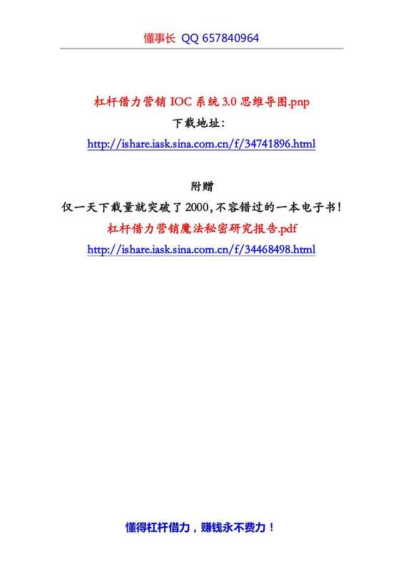 (克亚弟子推荐)杠杆借力营销IOC系统3.0思维导图完整版.pdf((克亚弟子推荐)杠杆借力营销IOC系统3.0思维导图完整版.pdf)