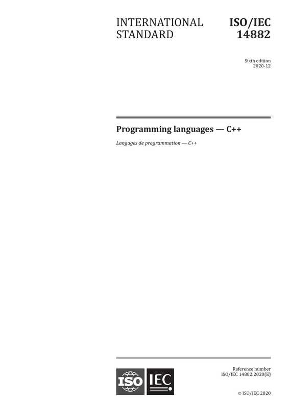 C++20 ISO IEC 14882：2020（ISO IEC）（2020）