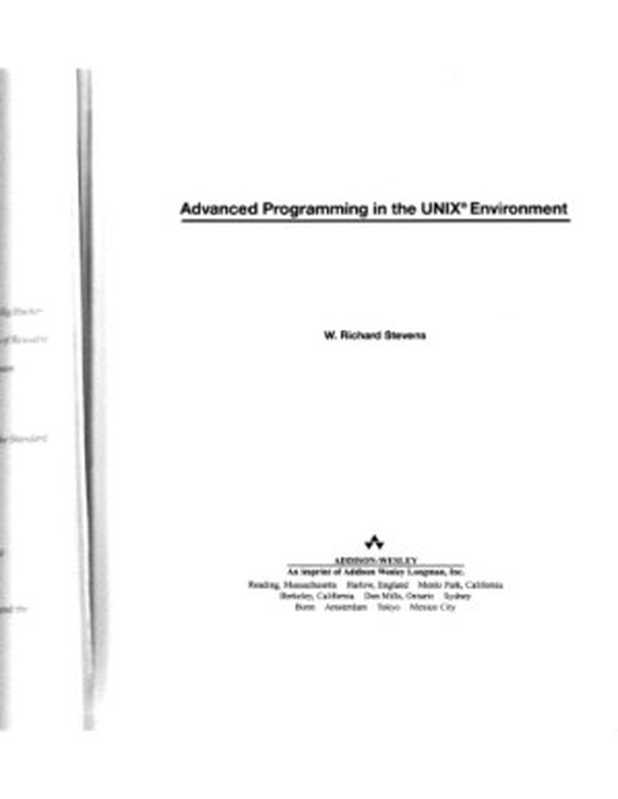Advanced programming in the UNIX environment(W Richard Stevens)(Addison-Wesley Pub. Co 1992)