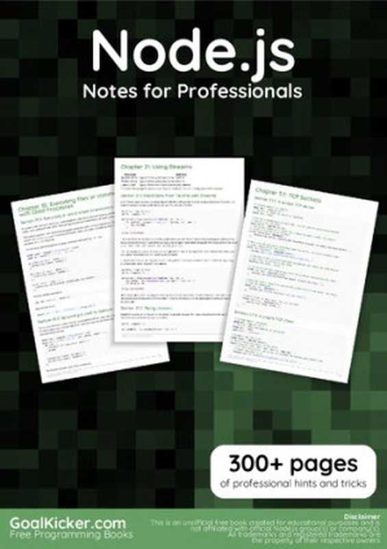 Node.JS Notes For Professionals(goalkicker)(goalkicker team)