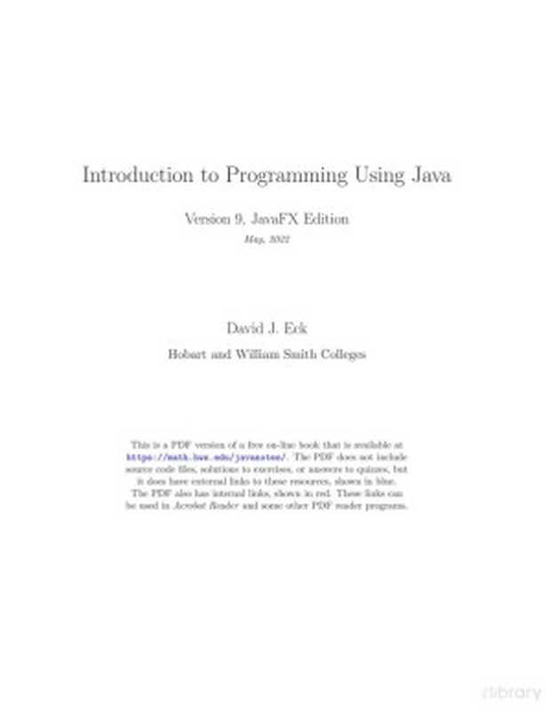 Introduction to Programming Using Java(--)(2023)