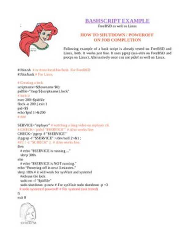 Bash Script Example : Shutdown on Job Completion (Final Release -Freebsd And Linux)(Chickita)(Chickita 2020)