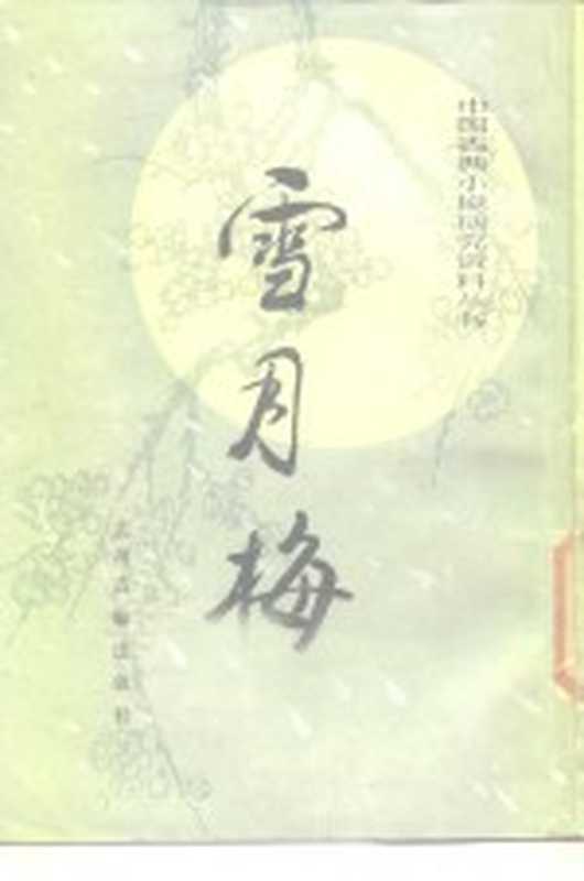 雪月梅((清)陈朗著;乔迁标点)(上海:上海古籍出版社 1987)
