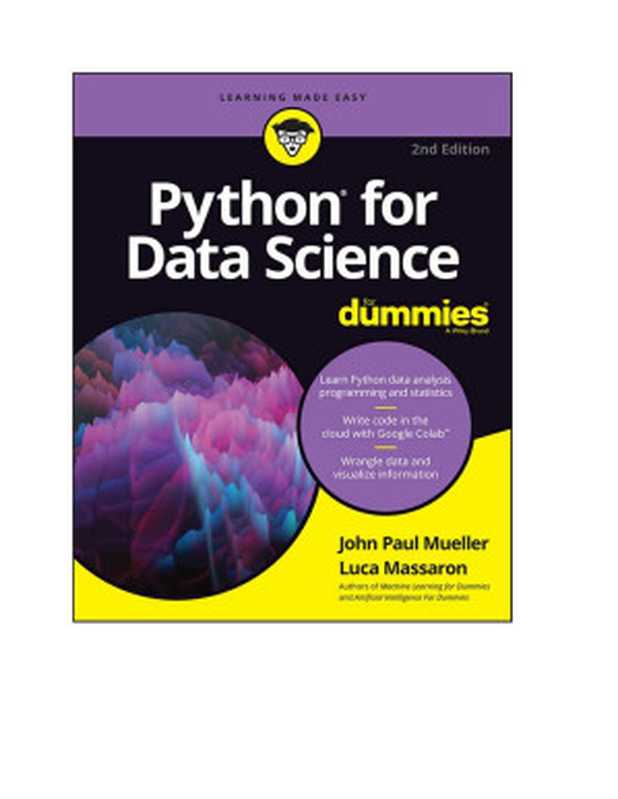 Python for Data Science For Dummies(John Paul Mueller, Luca Massaron)(John Wiley & Sons 2019)
