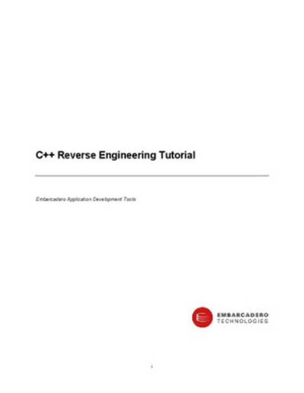 C++ Reverse Engineering Tutorial(Embarcadero Technologies)(2001)