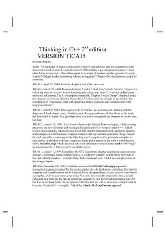 Thinking in C++ 2nd ed (Beta) Version TICA15(Bruce Eckel)
