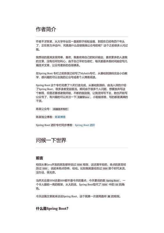 Spring Boot 进阶（码猿技术专栏）