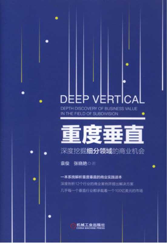 重度垂直 深度挖掘细分领域的商业机会.pdf(袁俊 张晓艳)(机械工业出版社 2016)
