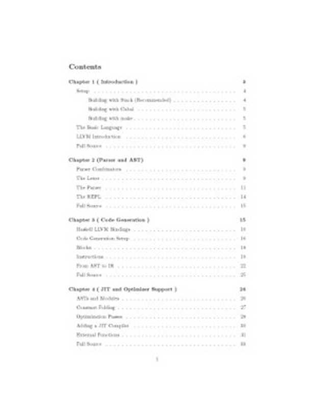 Implement an imperative language compiler in Haskell using LLVM(Stephen Diehl)(web draft 2017)