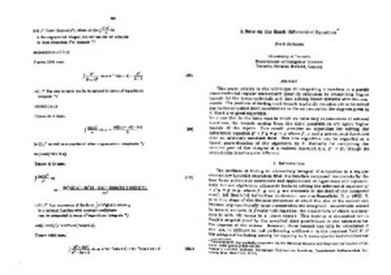 A note on the Risch differential equation (EUROSAM84)（Kaltofen.）