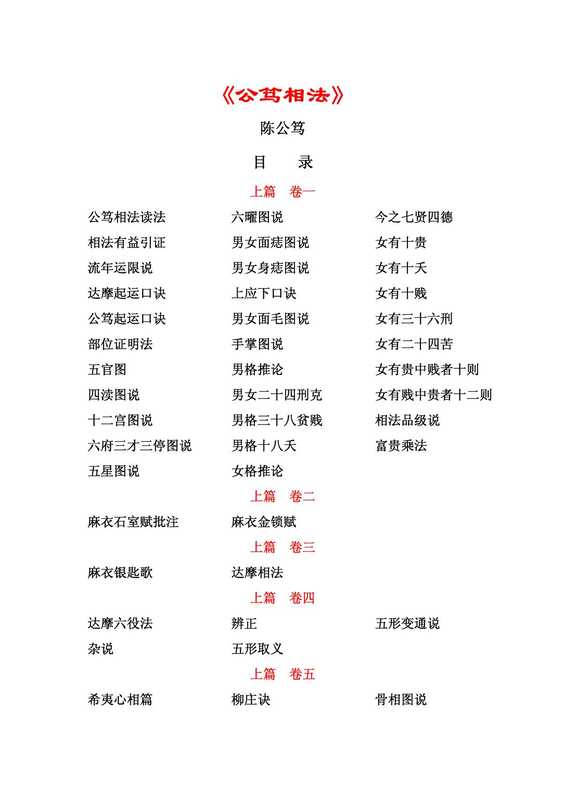 公笃相法（佚名）