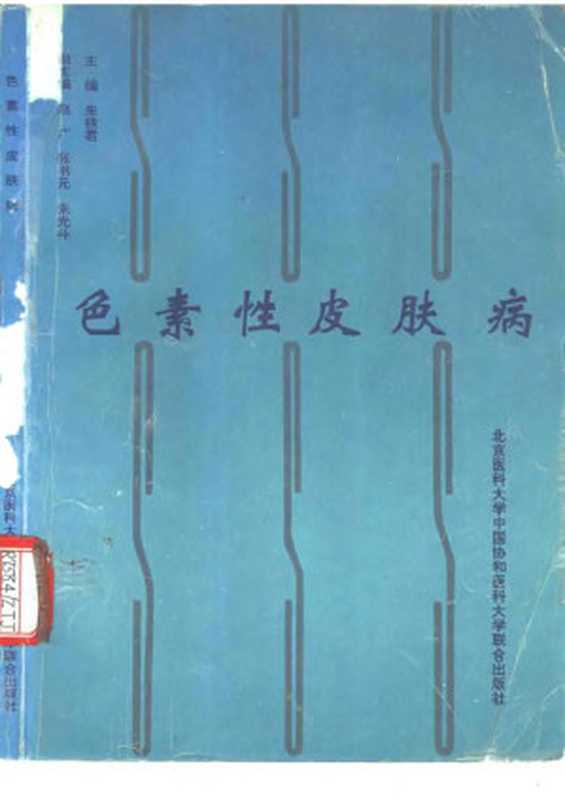 色素性皮肤病(朱铁君 赵广 张书元 朱光斗)(北京医科大学中国协和医科大学联合出版社 1999)
