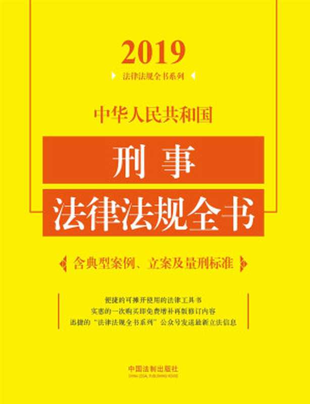 中华人民共和国刑事法律法规全书（含典型案例、立案及量刑标准）（2019年版）（中国法制出版社）（中国法制出版社 2019）