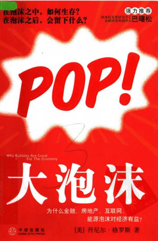 大泡沫 为什么金融、房地产、互联网、能源泡沫对经济有益？（[美]丹尼尔·格罗斯 著   魏平   吴海荣   孙海涛 译）（中信出版社）
