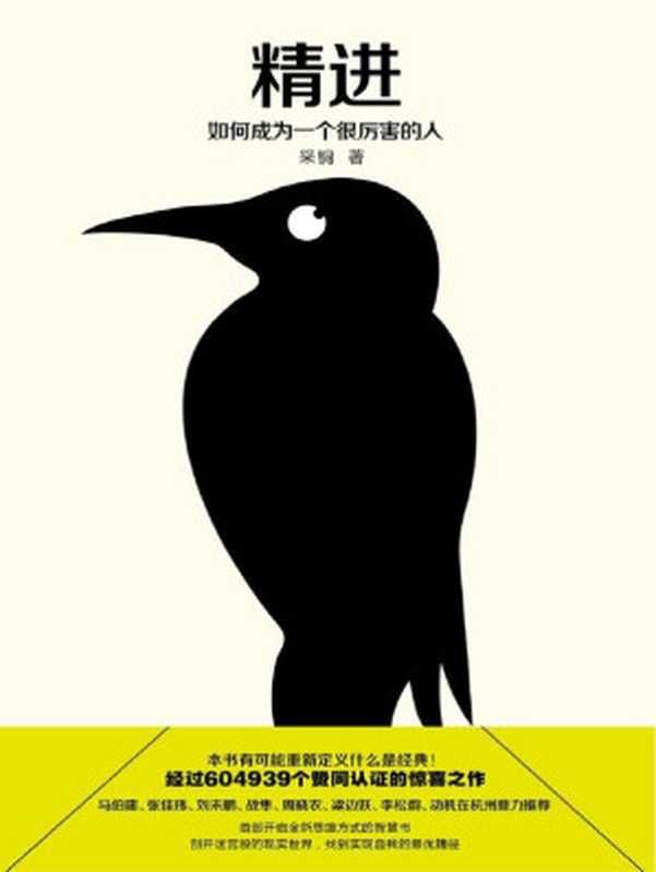精進 如何成為一個很厲害的人（知乎604939個贊同認證的驚喜之作！豆瓣9.4分高分推薦！知乎大神采銅帶來首部開啟全新思維方式的智慧書 剖開迷宮般的現實世界 找到實現自我的成功之路。）（採銅 [採銅]）（江蘇鳳凰文藝出版社 2016）