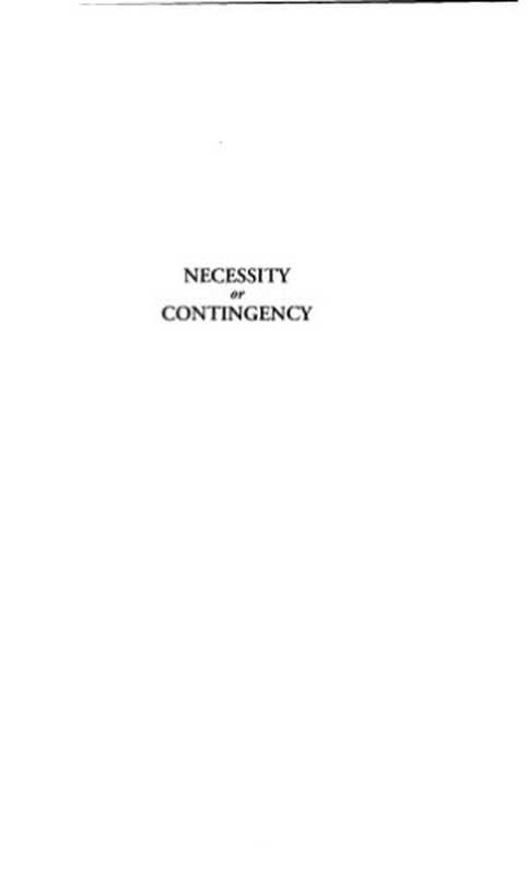 Necessity or Contingency - The Master Argument(Jules Vuillemin)(Center for the Study of Language and Information 1996)