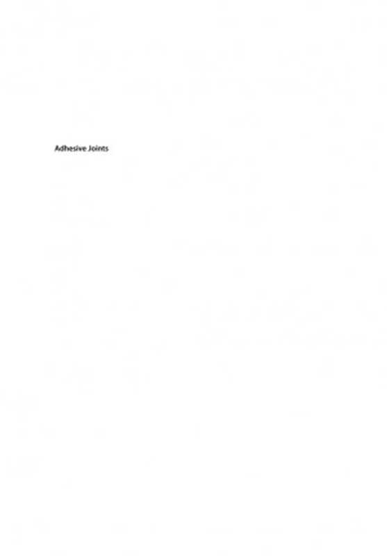 ADHESIVE JOINTS AGEING AND DURABILITY OF EPOXIES AND POLYURETHANES.（POSSART  WULFF. BREDE MARKUS）（WILEY-VCH 2018）