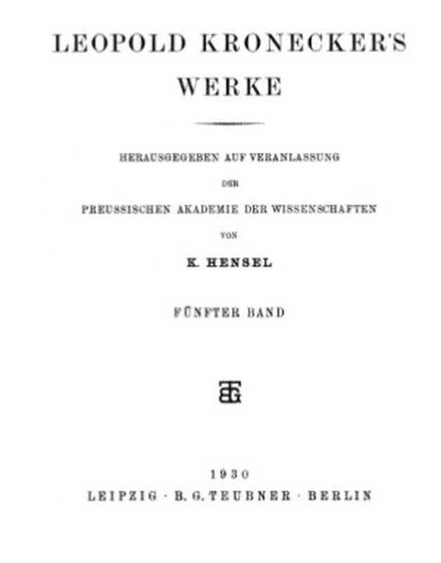 Leopold Kronecker