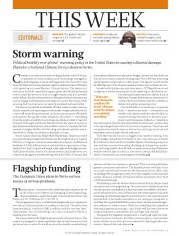 Nature Magazine - May 5th 2011(Nature Magazine)