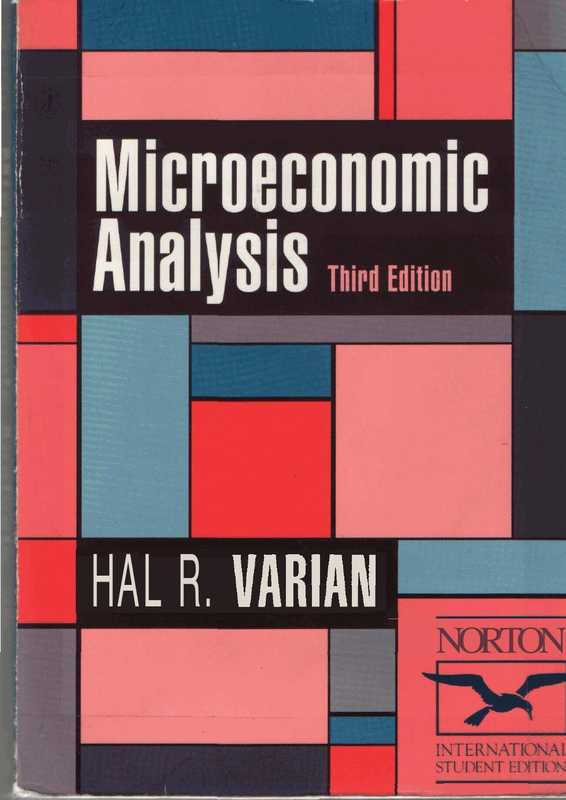 MicroeconomicAnalysis3d（HalVarian）