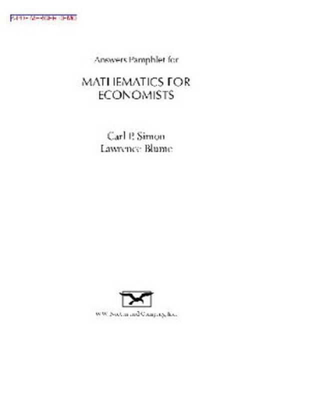 MathematicsforEconomists.SOLUTIONS(Blume)