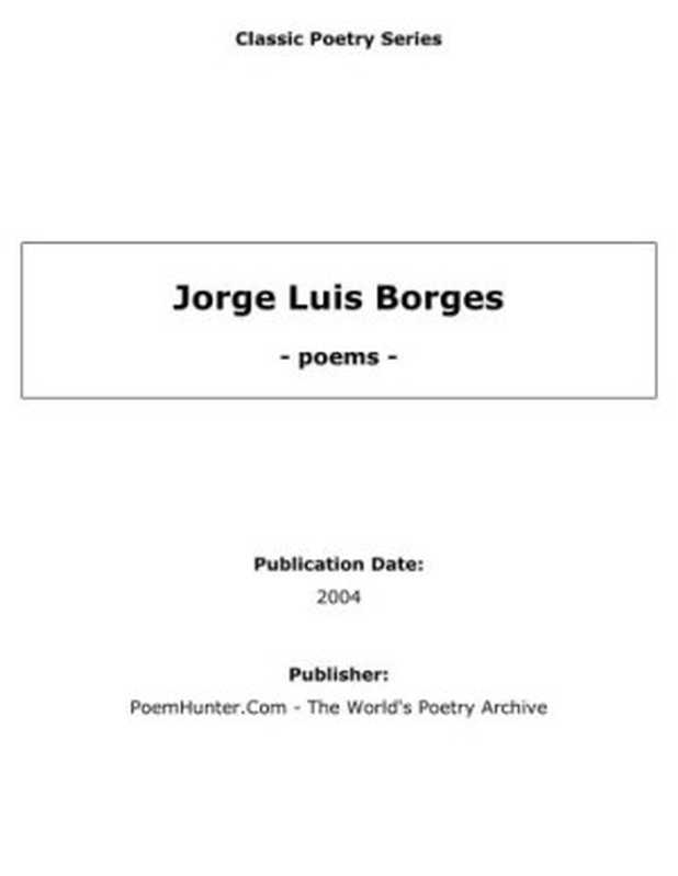 Poems（Borges  Jorge Luis）（2012）