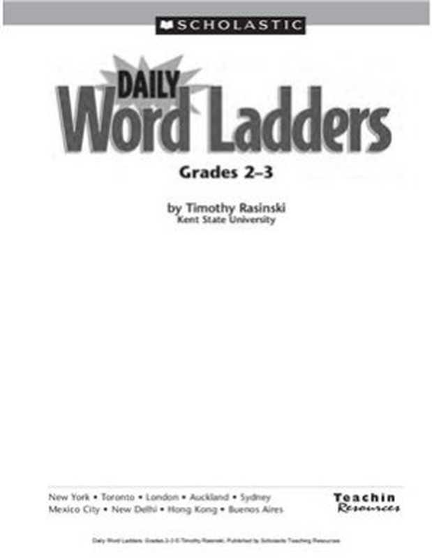 Daily Word Ladders. Grades 2-3（Rasinski Timothy.）