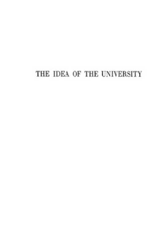 TheIdeaoftheUniversity（KarlJaspers）（1960）