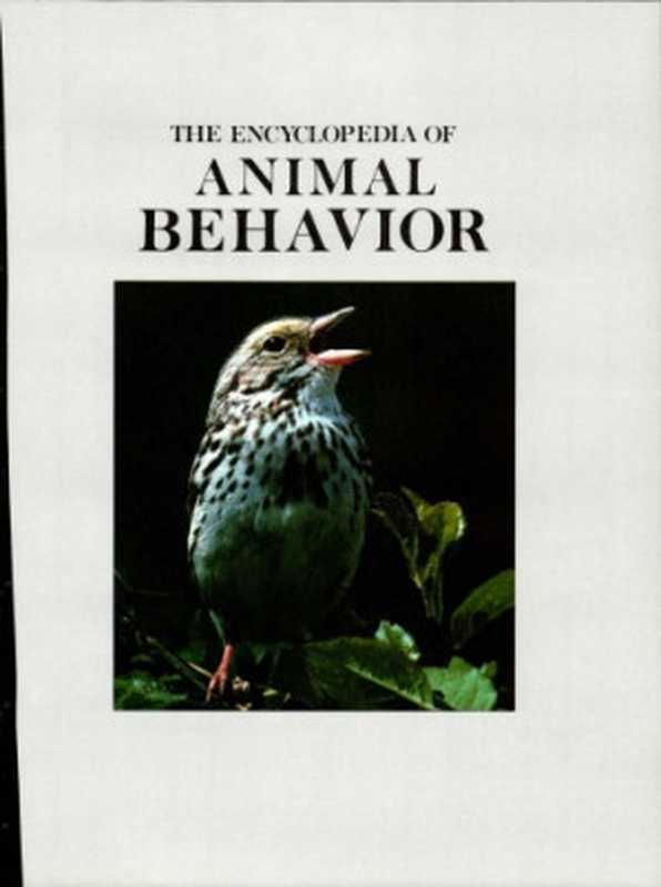 TheEncyclopediaofAnimalBehavior(EncyclopediaofAnimalSeries)(PeterJ.B.Slater)(FactsonFile1987)
