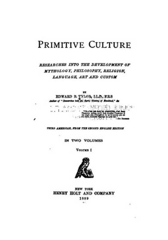PrimitiveCulture（EdwarddBurnettTylor）