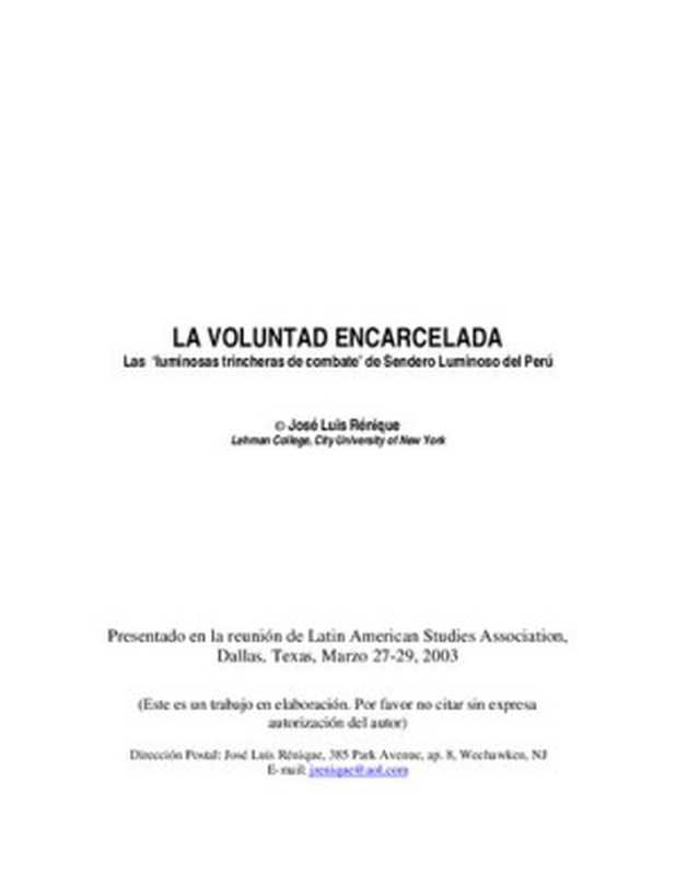 Lavoluntadencarcelada.Las