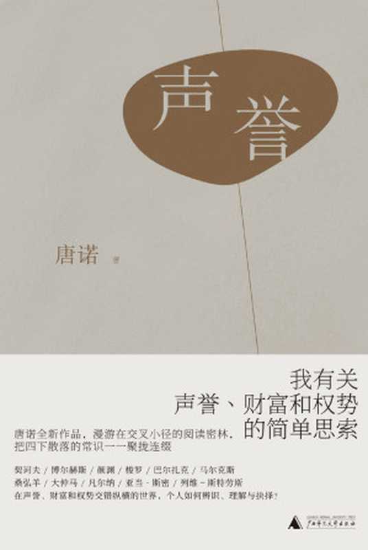 声誉（唐诺全新作品有关声誉、财富和权势的简单思索杨照、朱天文、许知远推荐理想国出品）（唐诺）（2021）