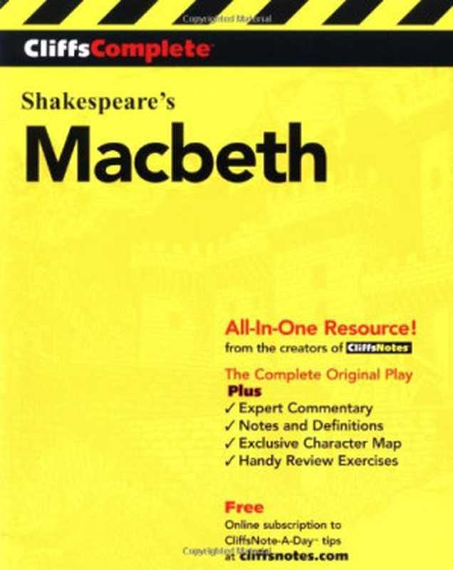 Macbeth（WilliamShakespeareChristopherMorrowSidneyLa...）（CliffsNotes2000）