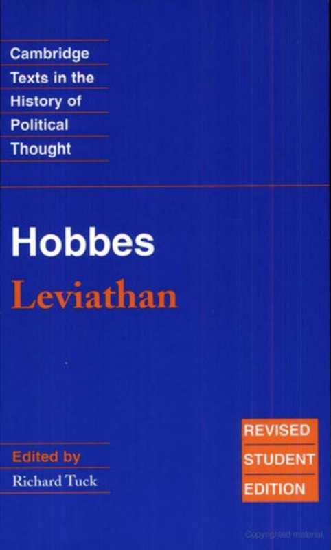 Leviathan（ByThomasHobbesRichardTuck）（2017）