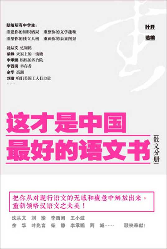 这才是中国最好的语文书(散文分册)(叶开编选)(2014)
