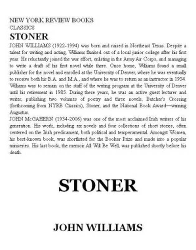 Stoner-(anovel)（WilliamsJohnEdward）（2006）